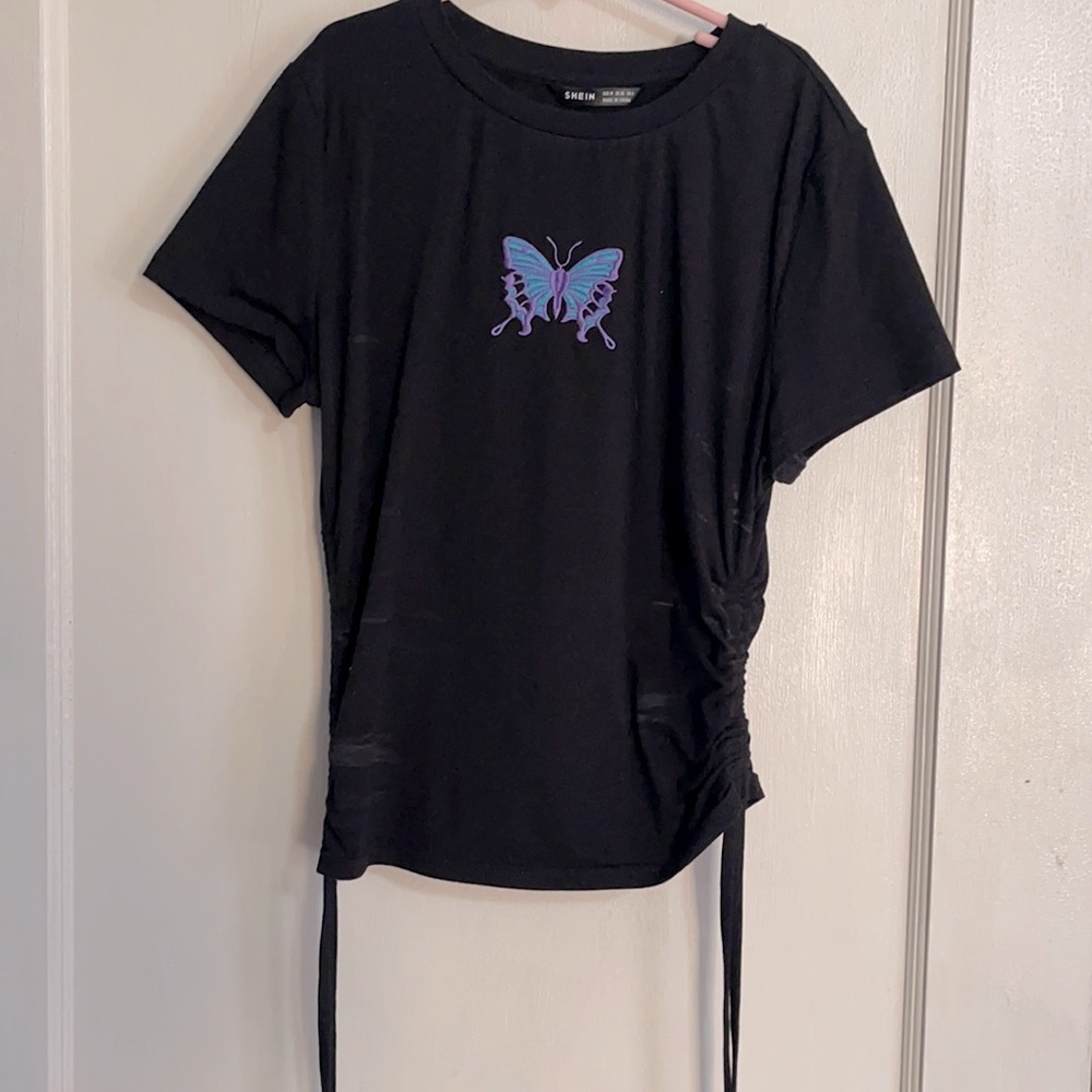 SHEIN butterfly top!